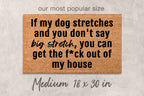 Funny Dog Doormat – Natural Coir Mat | Rustic Outdoor Welcome Mat Gift