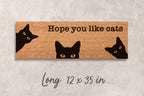 Funny Cat Doormat: 'Hope You Like Cats' Welcome Mat Cat Faces