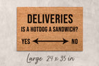 Hot Dog Doormat - Funny Welcome Mat with Natural Coir and Latex Backing