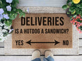 Hot Dog Doormat - Funny Welcome Mat with Natural Coir and Latex Backing