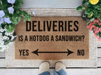 Hot Dog Doormat - Funny Welcome Mat with Natural Coir and Latex Backing