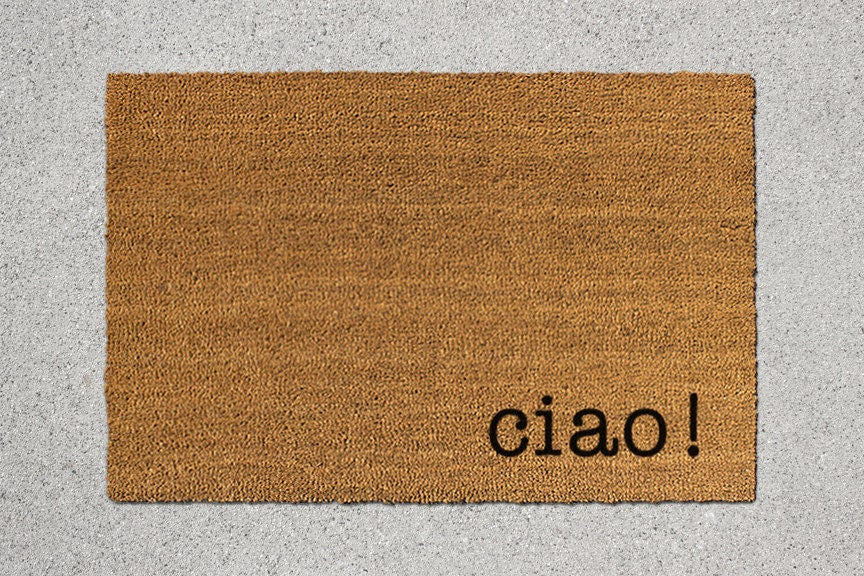 Ciao Doormat: Natural Coir Welcome Mat with Latex Backing