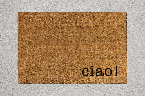 Ciao Doormat: Natural Coir Welcome Mat with Latex Backing