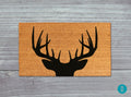 Animal Silhouette Door Mat, Deer Design (Natural Coir, Latex)