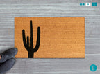 Cactus Welcome Mat - Natural Coir with Desert Design