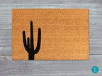 Cactus Welcome Mat - Natural Coir with Desert Design