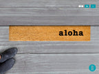 Aloha Skinny Doormat: Slim Natural Coir Welcome Mat