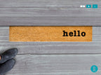 Hello Skinny Doormat, Hello Door Mat, Hello Welcome Mat, Skinny Door Mat, Skinny Doormat, Slim Doormat, Slim Mat, Hello Mat, Thin Doormat