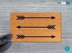 Arrow Welcome Mat: Natural Coir Door Rug (Indoor/Outdoor Use)