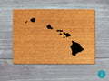 Hawaii State Welcome Mat - Natural Coir Fibers
