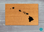 Hawaii State Welcome Mat - Natural Coir Fibers