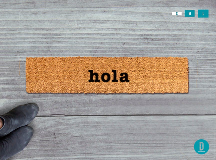 Hola Skinny Doormat - Slim Natural Coir Welcome Mat