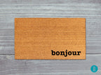 Bonjour Door Mat: French Style - Natural Coir with Latex Backing