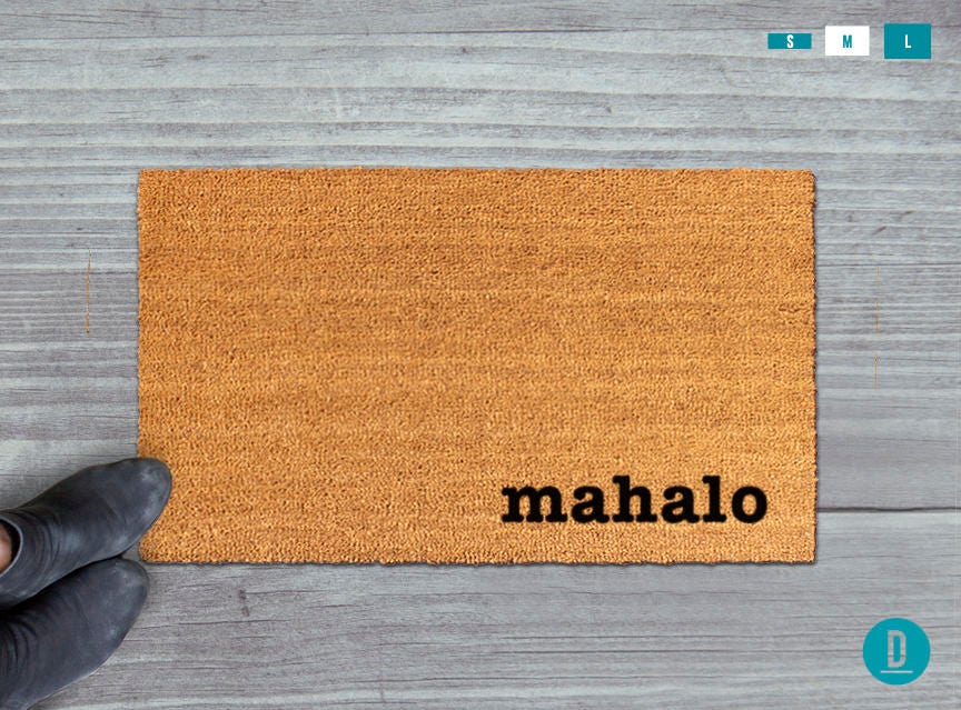 Mahalo Doormat, Mahalo Door Mat, Mahalo Welcome Mat, Hawaii Doormat, Hawaii Door Mat, Hawaii Welcome Mat, Island Doormat, Hawaiian Door Mat