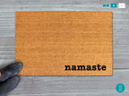 Yoga Namaste Doormat, Natural Coir Welcome Mat (Latex Backing)