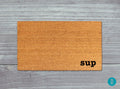 Funny Sup Doormat: Natural Coir Welcome Mat (Latex Backing)