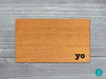 Funny Yo Doormat, Natural Coir (Latex Backing, Outdoor Welcome Mat)