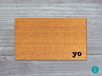 Funny Yo Doormat, Natural Coir (Latex Backing, Outdoor Welcome Mat)