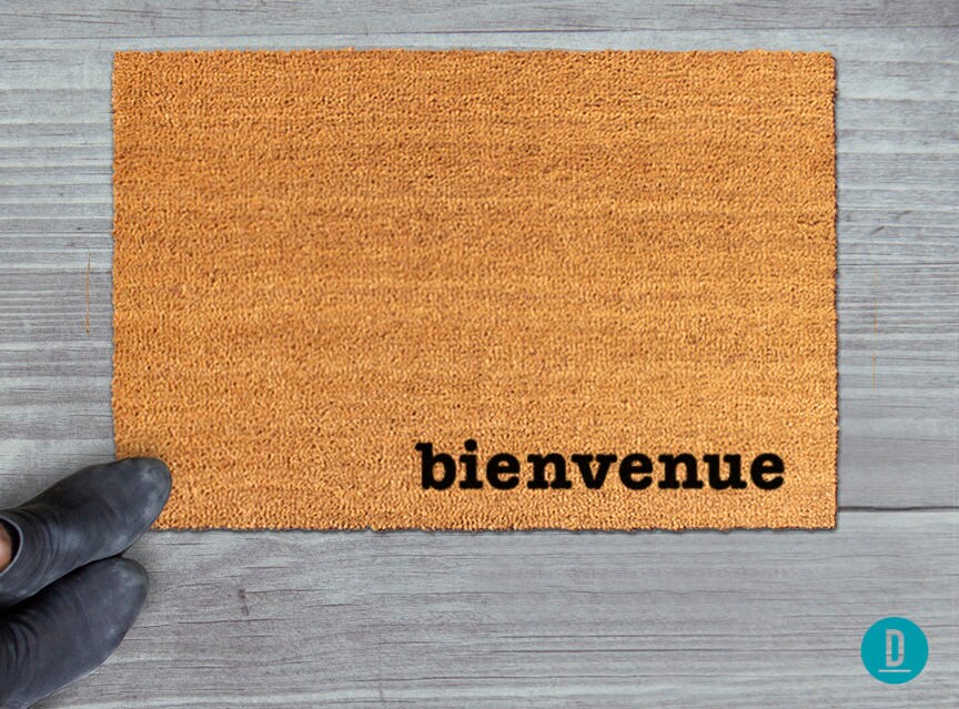 French Bienvenue Doormat - Natural Coir Welcome Mat