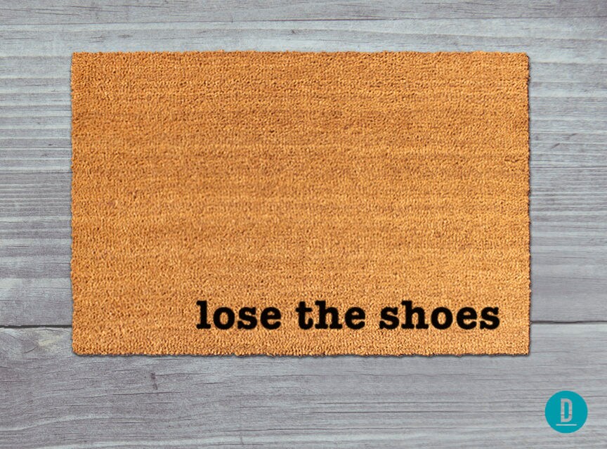 Lose The Shoes Doormat: Natural Coir, Latex Backed Welcome Mat