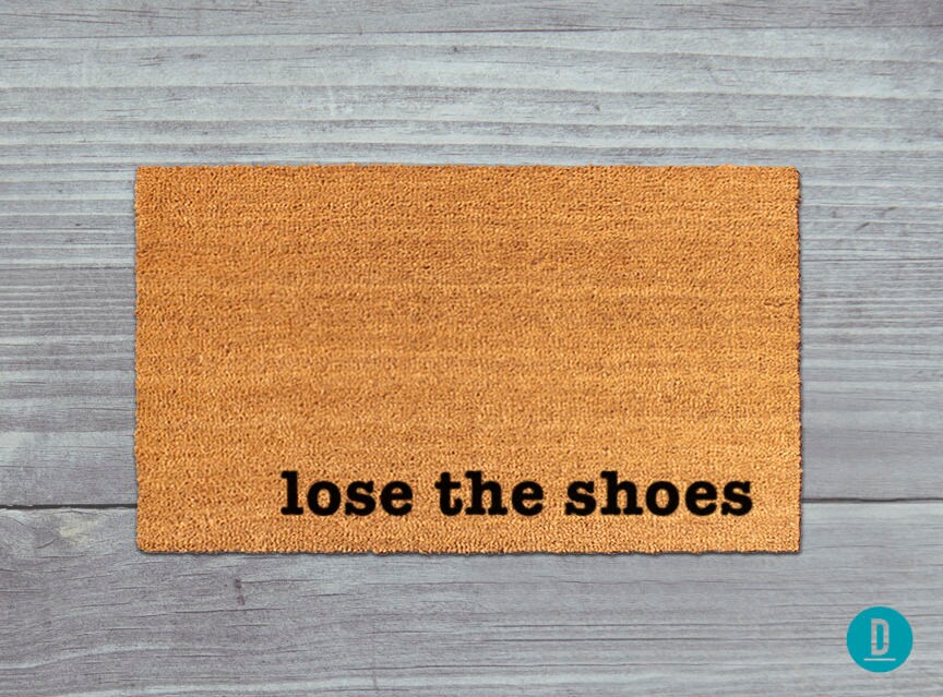Lose The Shoes Doormat: Natural Coir, Latex Backed Welcome Mat