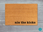 Shoes Off Doormat: Nix The Kicks Design - Natural Coir Fiber