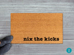 Shoes Off Doormat: Nix The Kicks Design - Natural Coir Fiber