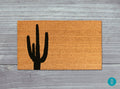 Cactus Welcome Mat - Natural Coir with Desert Design