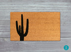 Cactus Welcome Mat - Natural Coir with Desert Design