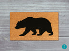 Bear Silhouette Doormat: Natural Coir Welcome Mat