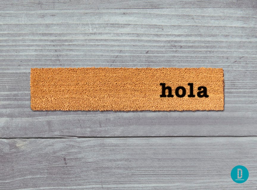 Hola Skinny Doormat - Slim Natural Coir Welcome Mat