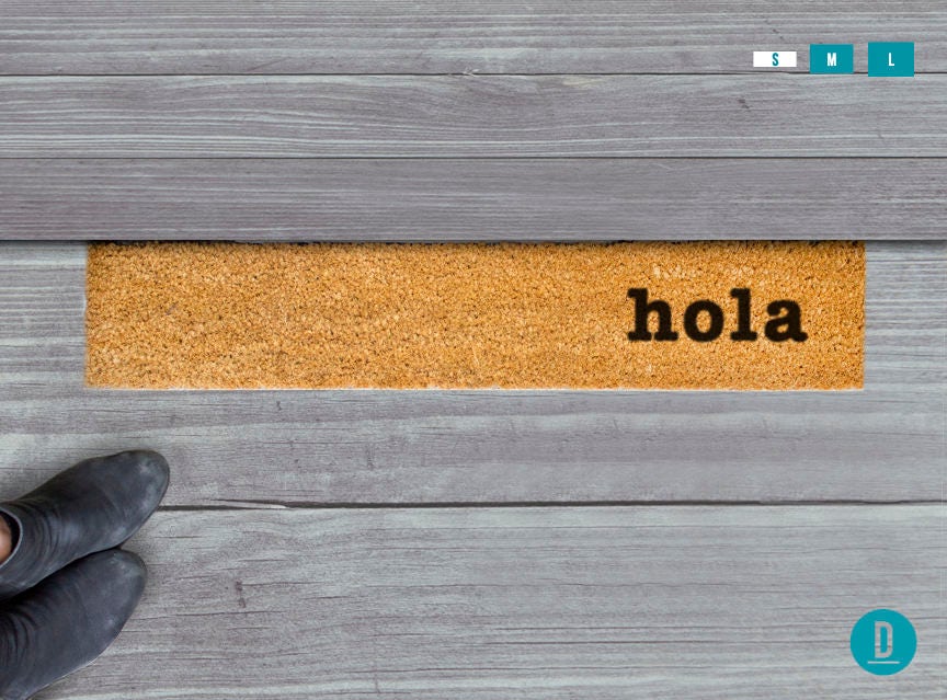 Hola Skinny Doormat - Slim Natural Coir Welcome Mat