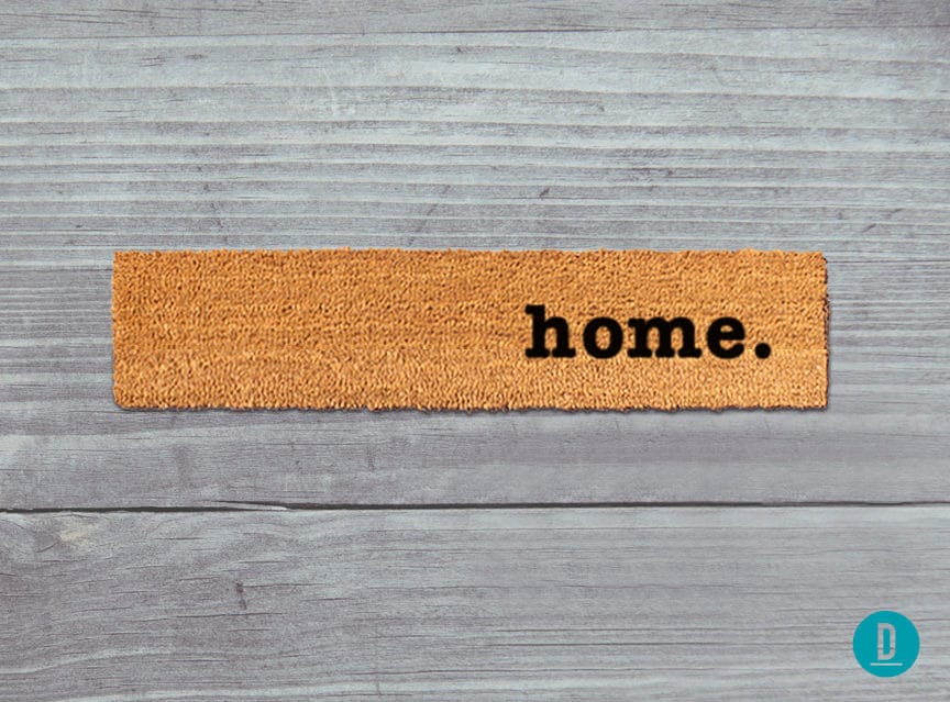 Skinny Natural Coir Doormat, Slim Welcome Mat (Compact Size)