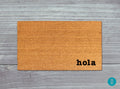 Spanish Hola Doormat, Natural Coir (Latex Backing, Outdoor Use)