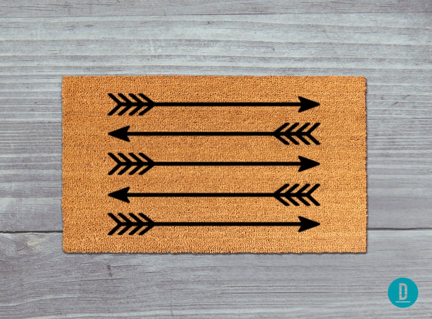 Arrow Doormat: Natural Coir + Latex Backing Welcome Mat
