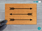 Arrow Welcome Mat: Natural Coir Door Rug (Indoor/Outdoor Use)