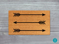 Arrow Welcome Mat: Natural Coir Door Rug (Indoor/Outdoor Use)