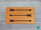 Arrow Welcome Mat: Natural Coir Door Rug (Indoor/Outdoor Use)