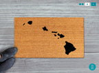 Hawaii State Welcome Mat - Natural Coir Fibers