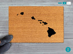 Hawaii State Welcome Mat - Natural Coir Fibers