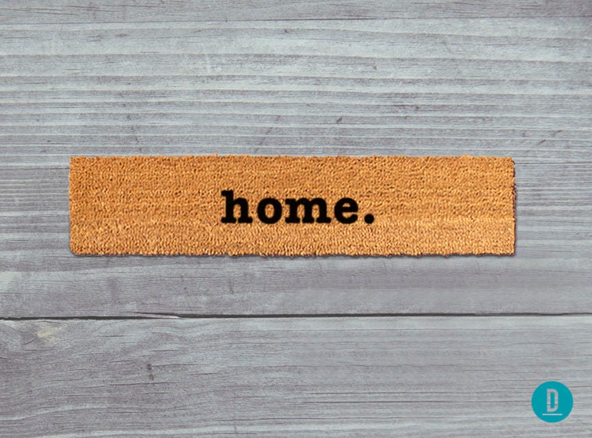 Skinny Natural Coir Doormat, Slim Welcome Mat (Compact Size)