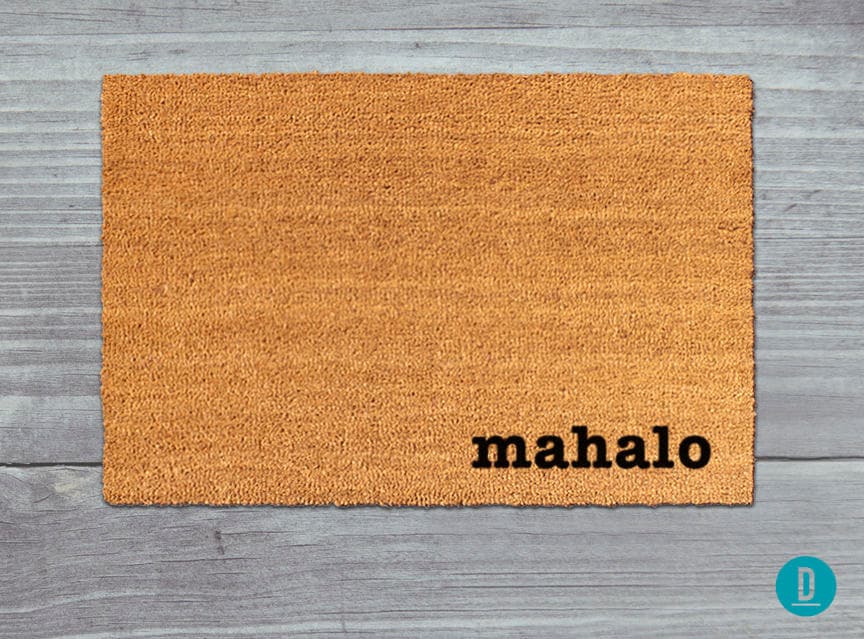 Mahalo Doormat, Mahalo Door Mat, Mahalo Welcome Mat, Hawaii Doormat, Hawaii Door Mat, Hawaii Welcome Mat, Island Doormat, Hawaiian Door Mat