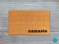Yoga Namaste Doormat, Natural Coir Welcome Mat (Latex Backing)