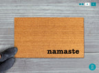 Yoga Namaste Doormat, Natural Coir Welcome Mat (Latex Backing)