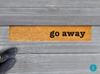 Go Away Skinny Doormat - Slim Natural Coir, Funny Rude Mat
