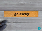 Go Away Skinny Doormat - Slim Natural Coir, Funny Rude Mat