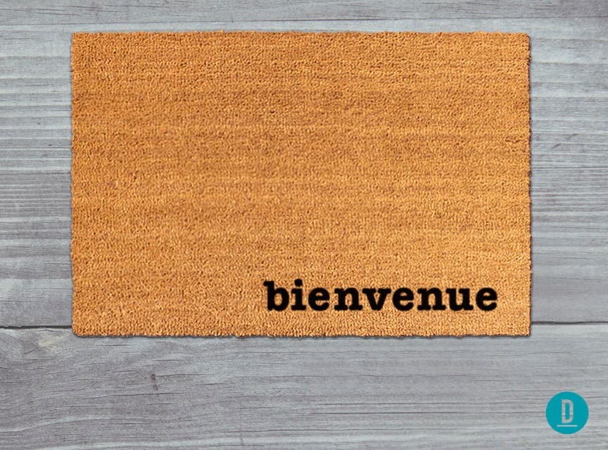 French Bienvenue Doormat - Natural Coir Welcome Mat