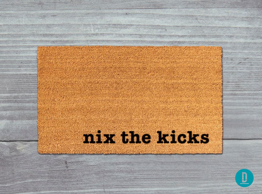 Shoes Off Doormat: Nix The Kicks Design - Natural Coir Fiber