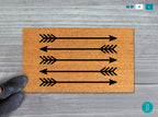 Arrow Doormat: Natural Coir + Latex Backing Welcome Mat