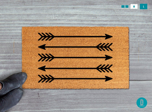 Arrow Doormat: Natural Coir + Latex Backing Welcome Mat